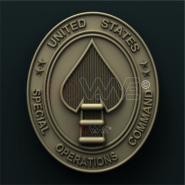 US ARMY SPECIAL OPERATIONS COMMAND 3D STL 3DWave
